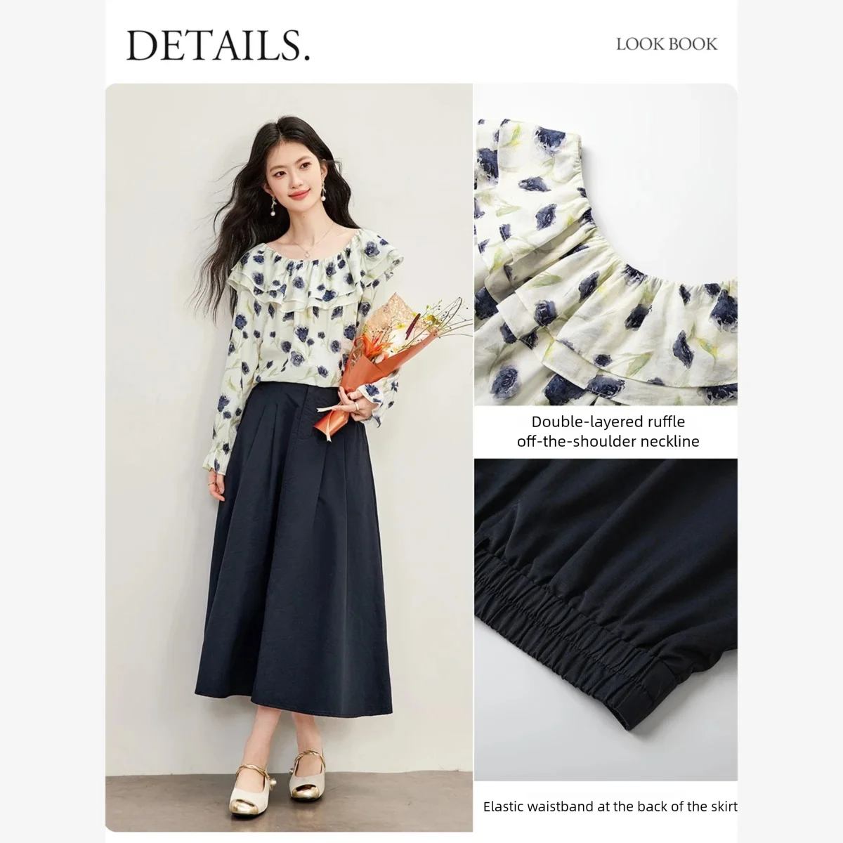 Conjunto de dos piezas VIMLY:  - Blouse Off Shoulder reseña y precio