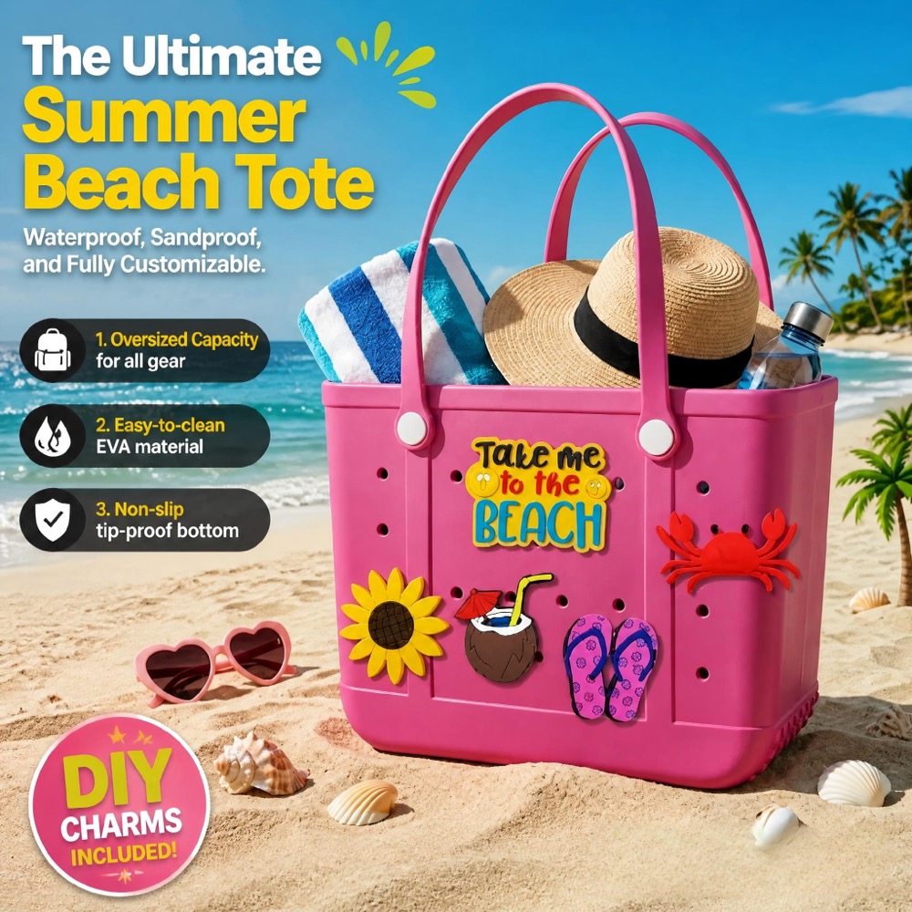 Bolso de playa grande para muj - Tote Bag Beach reseña y precio