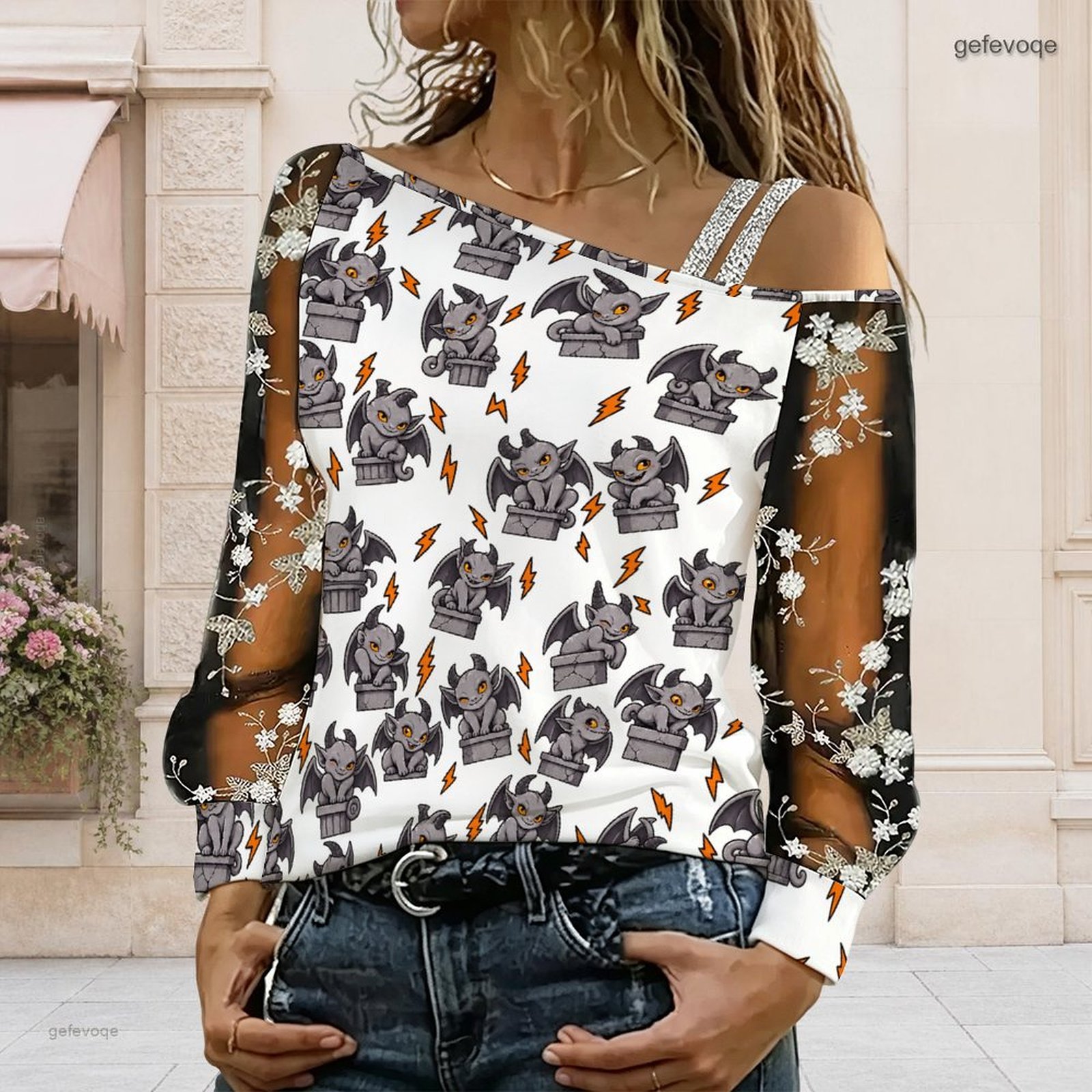 Blusa asimétrica para mujer co - Blouse Off Shoulder reseña y precio